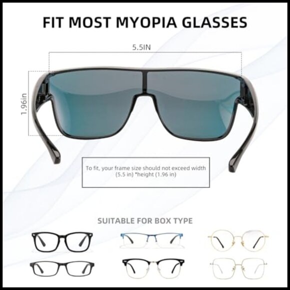 Polarized Fit Over Glasses Sunglasses UV400 Protection Driving Cycling main image 4